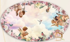 Натяжной потолок с фотопечатью Фрески, ангелы 026