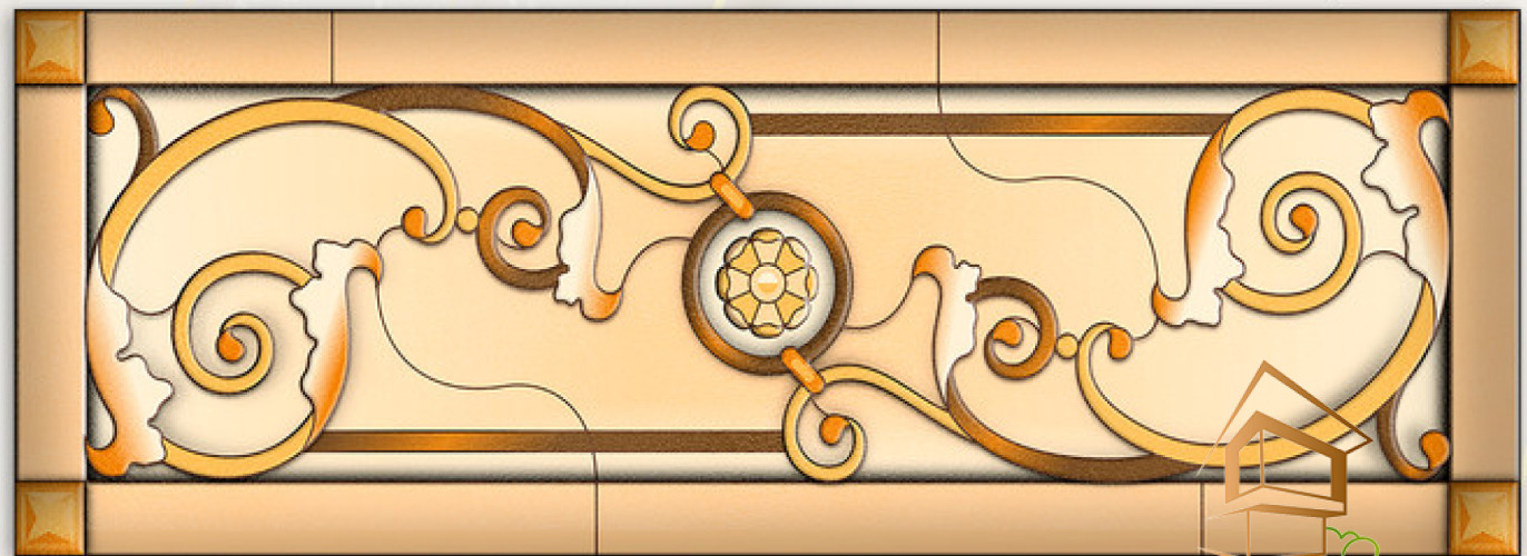 Натяжной потолок с фотопечатью Витражи 032 - -