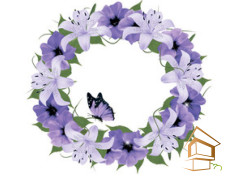 Натяжной потолок с фотопечатью Цветы 133