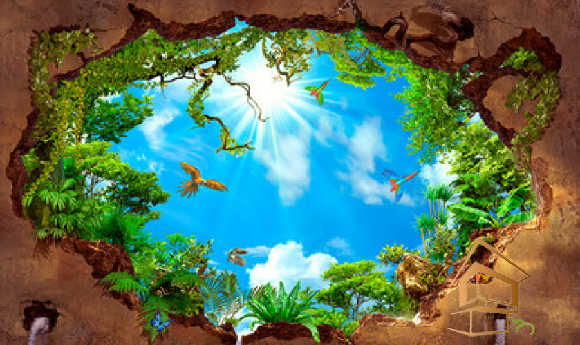 Натяжной потолок с фотопечатью Небо и объекты 001 -  - 