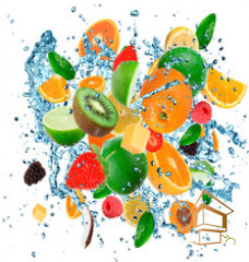 Натяжной потолок с фотопечатью Кухня 006