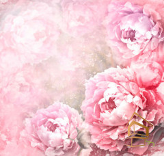 Натяжной потолок с фотопечатью Цветы 234