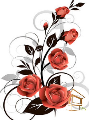 Натяжной потолок с фотопечатью Цветы 344 -  - 