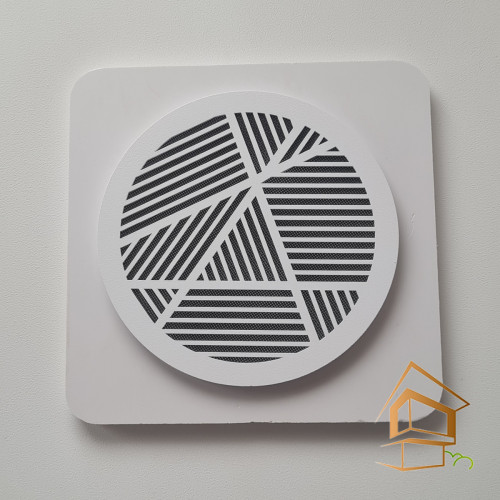 Решетка вентиляционная магнитная круглая D 125 мм, белая, вид 1