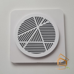 Решетка вентиляционная магнитная круглая D 125 мм, белая, вид 1