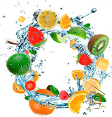 Натяжной потолок с фотопечатью Кухня 007