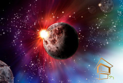 Натяжной потолок с фотопечатью Космос 040