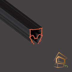 Профиль для натяжных потолков Flexy EURO 04 разделительный, теневой черный муар 2 м