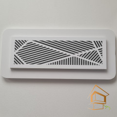 Решетка вентиляционная магнитная прямоугольная 204х60, белая, вид 1