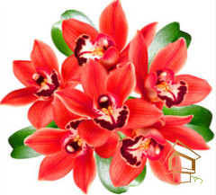 Натяжной потолок с фотопечатью Цветы 037