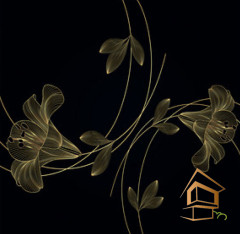 Натяжной потолок с фотопечатью Цветы 347