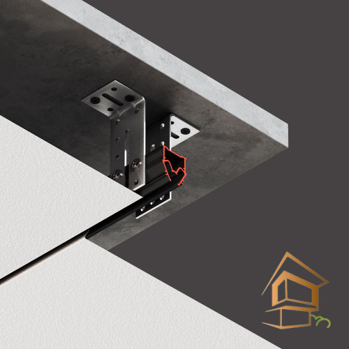 Профиль для натяжных потолков Flexy EURO 04 разделительный, теневой не крашенный 2 м