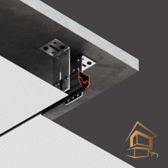 Профиль для натяжных потолков Flexy EURO 04 разделительный, теневой не крашенный 2 м