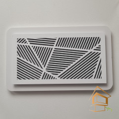 Решетка вентиляционная магнитная прямоугольная 200х100, белая, вид 1