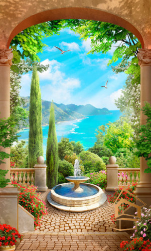 Натяжной потолок с фотопечатью Стены 001 -  - 