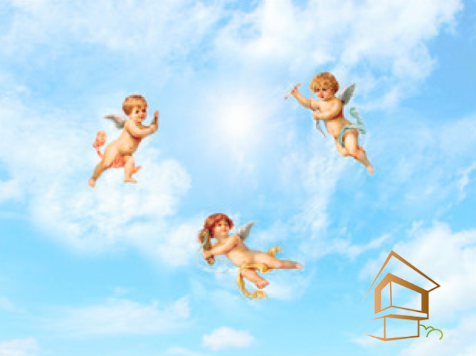 Натяжной потолок с фотопечатью Фрески, ангелы 031 -  - 