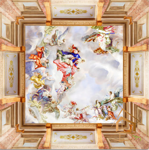 Натяжной потолок с фотопечатью Фрески, своды 007 -  - 