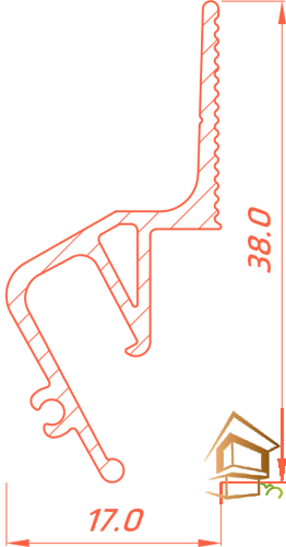 Профиль для натяжных потолков Flexy EURO 05 теневой, черный муар 2.0 м