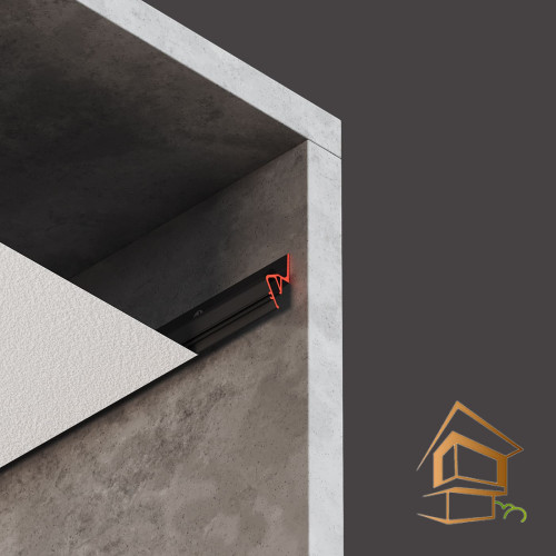 Профиль для натяжных потолков Flexy EURO 05 теневой, черный муар 2.0 м