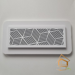 Решетка вентиляционная магнитная прямоугольная 204х60, белая, вид 2