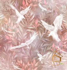 Натяжной потолок с фотопечатью Ботаника 002