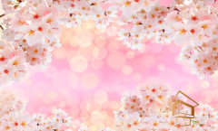 Натяжной потолок с фотопечатью Цветы 239