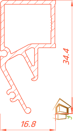 Профиль для натяжных потолков Flexy конструкционный EURO 06 теневой, черный муар 2.0 м