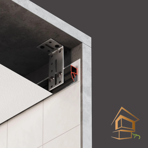 Профиль для натяжных потолков Flexy конструкционный EURO 06 теневой, черный муар 2.0 м