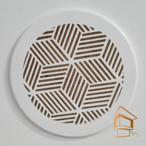 Магнитная вент. решетка с кольцом, d 100 мм, белая (рисунок в ассортименте)