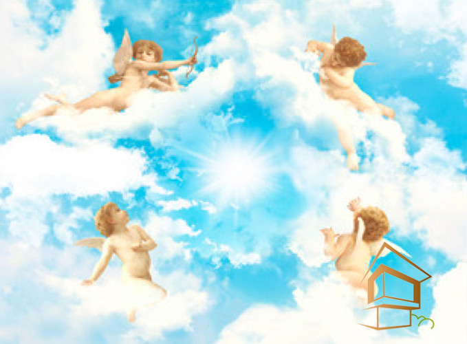 Натяжной потолок с фотопечатью Фрески, ангелы 033 -  - 