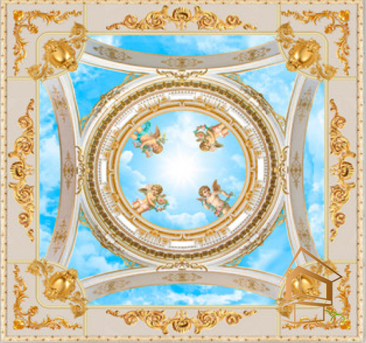 Натяжной потолок с фотопечатью Фрески, своды 009 -  -