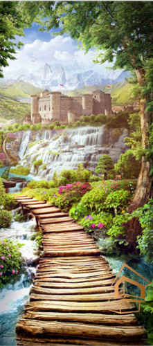 Натяжной потолок с фотопечатью Стены 011 - -