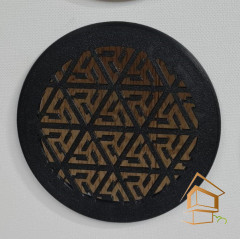 Магнитная вент. решетка с кольцом, d 100 мм, чёрная (рисунок в ассортименте)