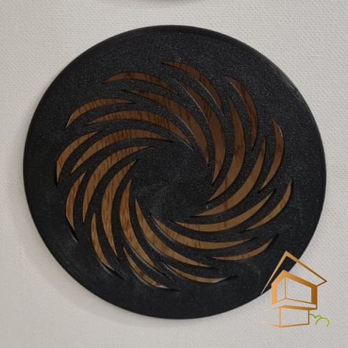 Магнитная вент. решетка с кольцом, d 100 мм, чёрная (рисунок в ассортименте)