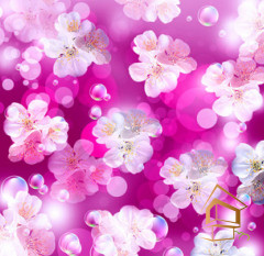 Натяжной потолок с фотопечатью Цветы 241