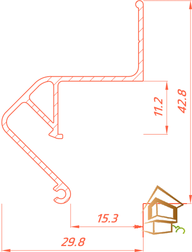 Профиль для натяжных потолков Flexy FLY 01 парящий, без вставки, черный матовый, 2 м