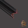 Профиль для натяжных потолков Flexy FLY 01 парящий, без вставки, черный матовый, 2 м