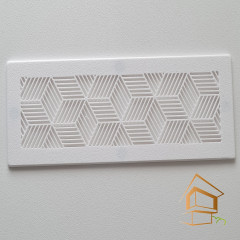 Магнитная вент. решетка с кольцом, 200х60 мм, белая