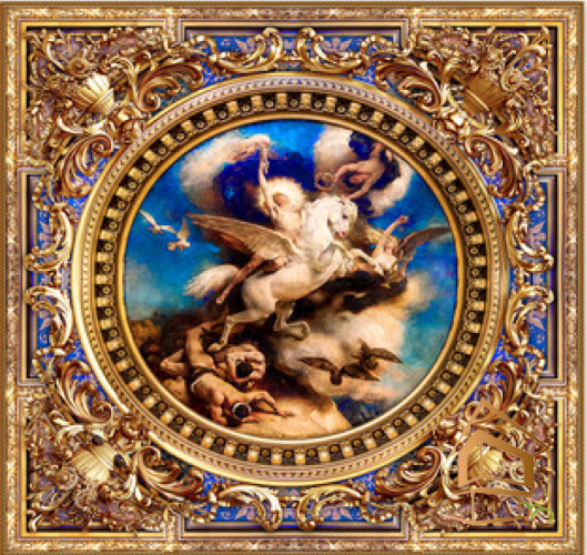 Натяжной потолок с фотопечатью Фрески, своды 011 -  -