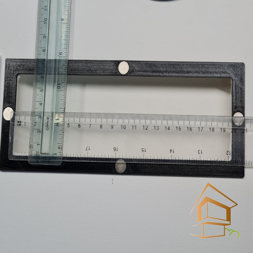 Магнитная вент. решетка с кольцом, 200х60 мм, чёрная