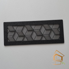 Магнитная вент. решетка с кольцом, 200х60 мм, чёрная