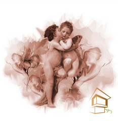 Натяжной потолок с фотопечатью Фрески, ангелы 036