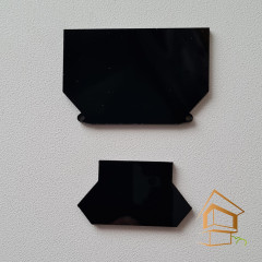 Заглушка торцевая для профиля АМ 1 чёрная (2 шт комплект)