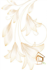 Натяжной потолок с фотопечатью Цветы 354