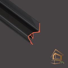 Профиль для натяжных потолков Flexy FLY 02 парящий под светорассеиватель, черный матовый, 2 м