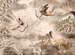 Натяжной потолок с фотопечатью Фрески, ангелы 038