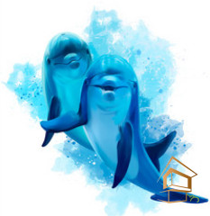 Натяжной потолок с фотопечатью Подводный мир 034