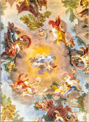 Натяжной потолок с фотопечатью Фрески, своды 015 -  -