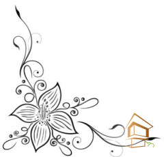 Натяжной потолок с фотопечатью Цветы 356