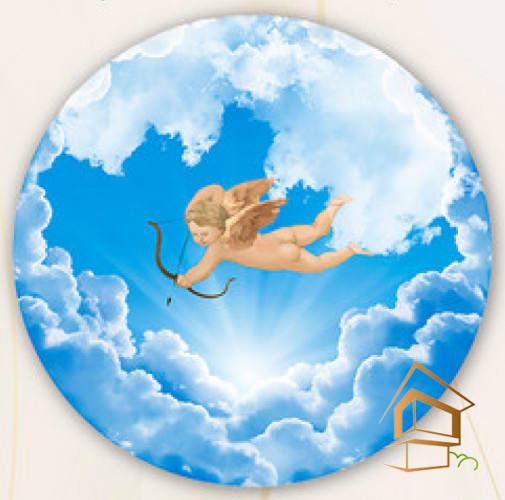 Натяжной потолок с фотопечатью Фрески, ангелы 040 -  - 